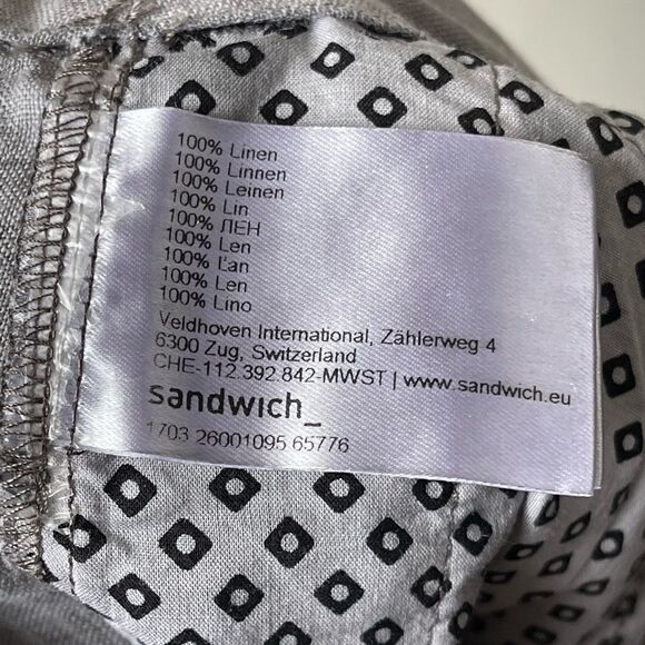 anthropologie Sandwich grey 100% linen skirt size XS - Picture 11 of 12